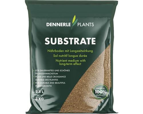 Dennerle Plants Care Nutrient medium DENNERLE PLANTS substrates approx. 0.5 mm, approx. 3 kg, brown