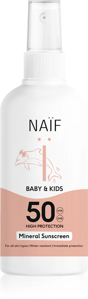 Naif Baby & Kids Mineral Sunscreen SPF 50 protective sun spray for children 175 ml