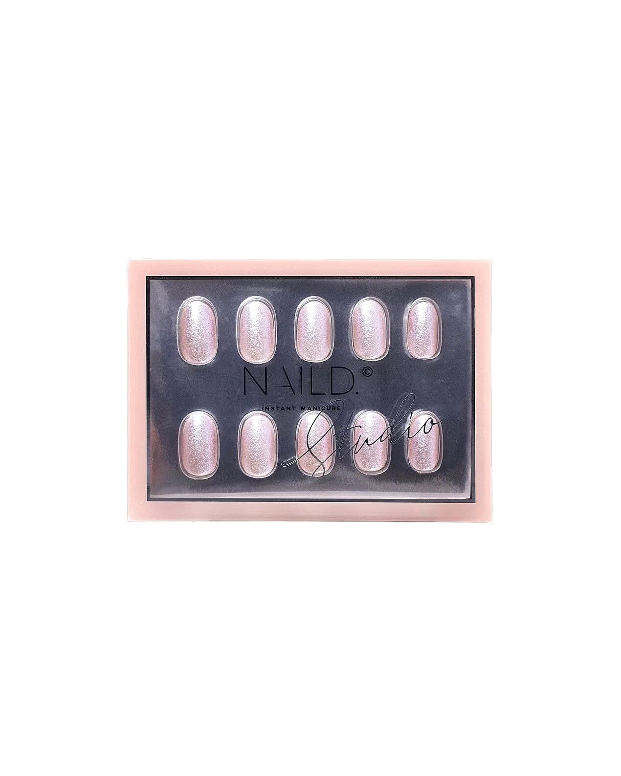 NAILD artificial nails Glitter Round