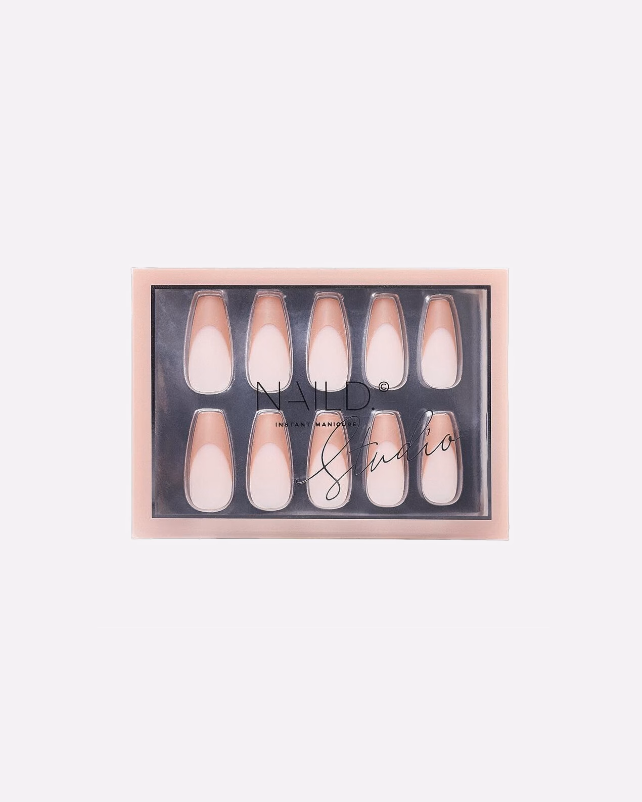 NAILD artificial nails Matte Chocolate Cream Extra Long