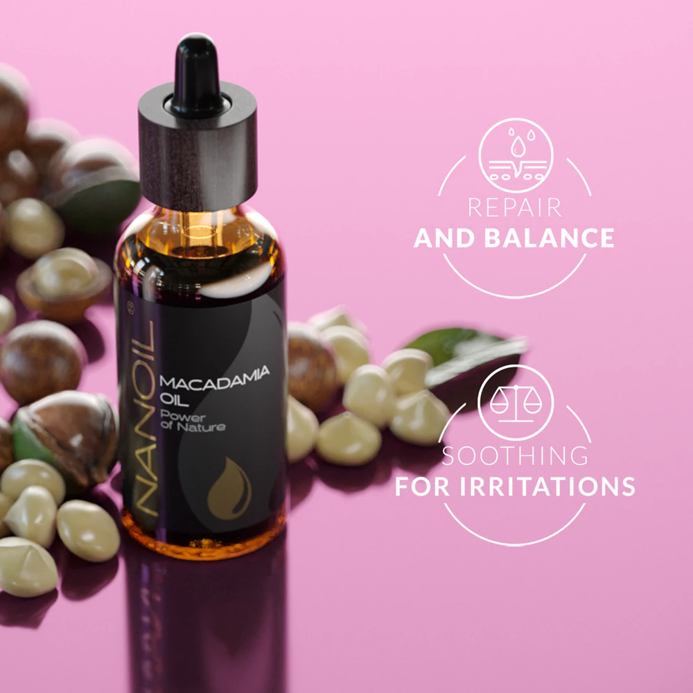 Nanoil Macadamia Oil Macadamia oil for face, body and hair
