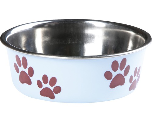 Karlie Bowl Ascar with paws 300 ml light blue