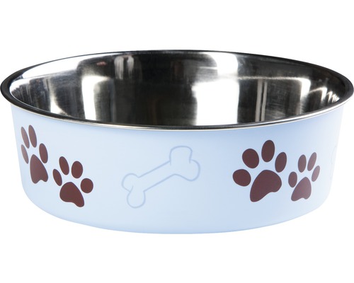 Karlie Bowl Ascar with paws 800 ml blue
