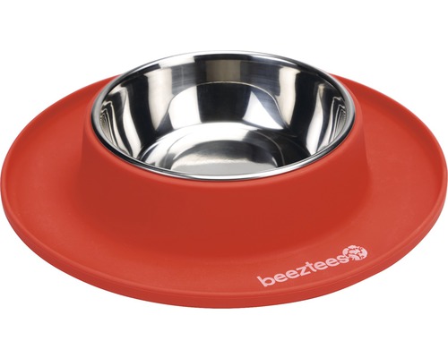 Bowl beeztees silicone 250 ml 24x4.5 cm red