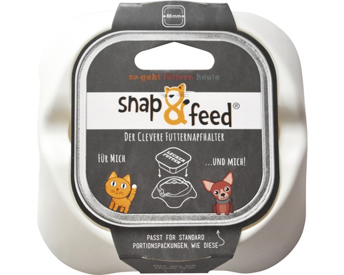 Hornbach Bowl holder Snap&Feed adapter 88x88 mm white