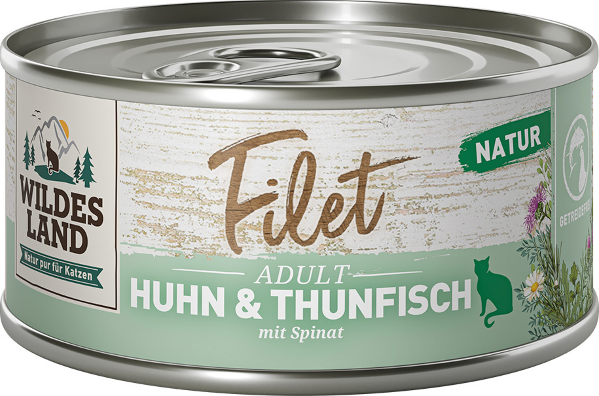 Wildes Land Wet food - fillet chicken & tuna with pure spinach
