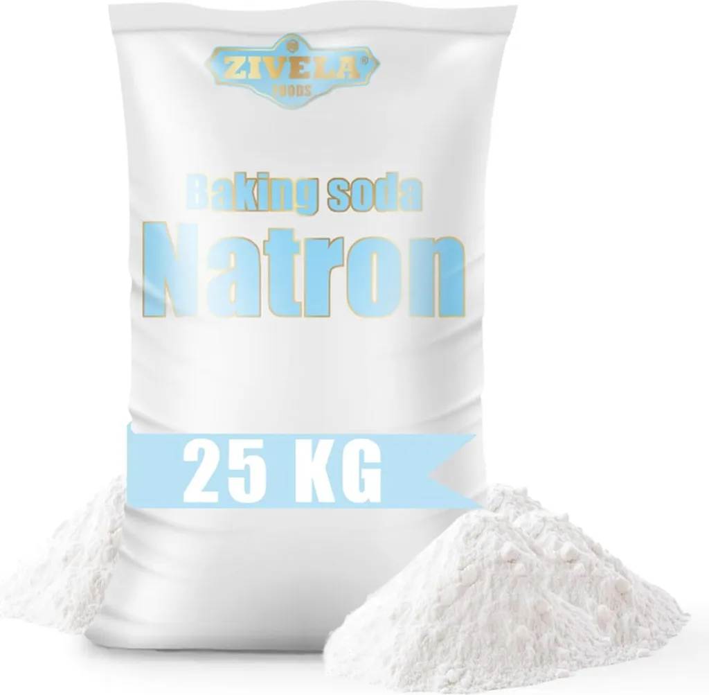 Zivela Baking soda powder, 25kg | Sodium bicarbonate, sodium salt | 1x 25kg baking soda E500, 100% pure, food grade