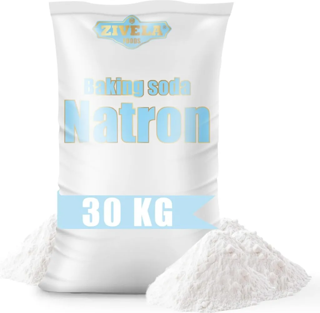 Zivela Baking soda powder, baking soda 30kg | Sodium bicarbonate, sodium salt | 25kg + 5kg free | Baking soda E500 100% pure, food grade