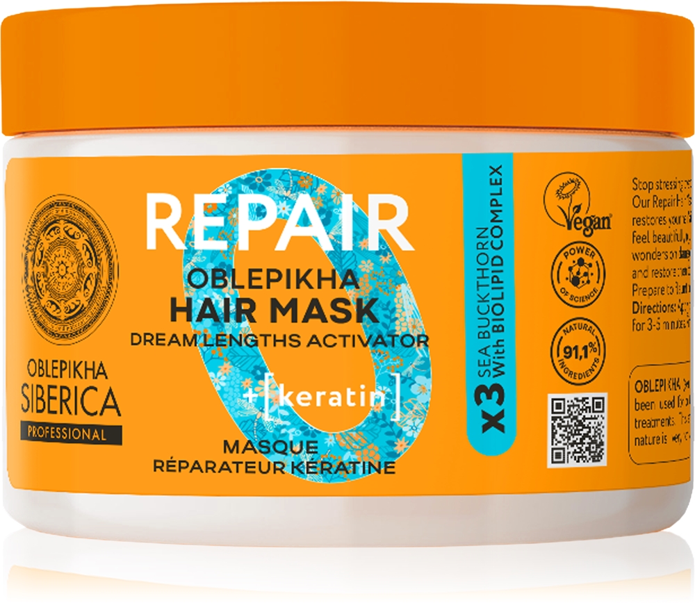 Natura Siberica Oblepikha Siberica Regenerating Mask for dry and damaged hair