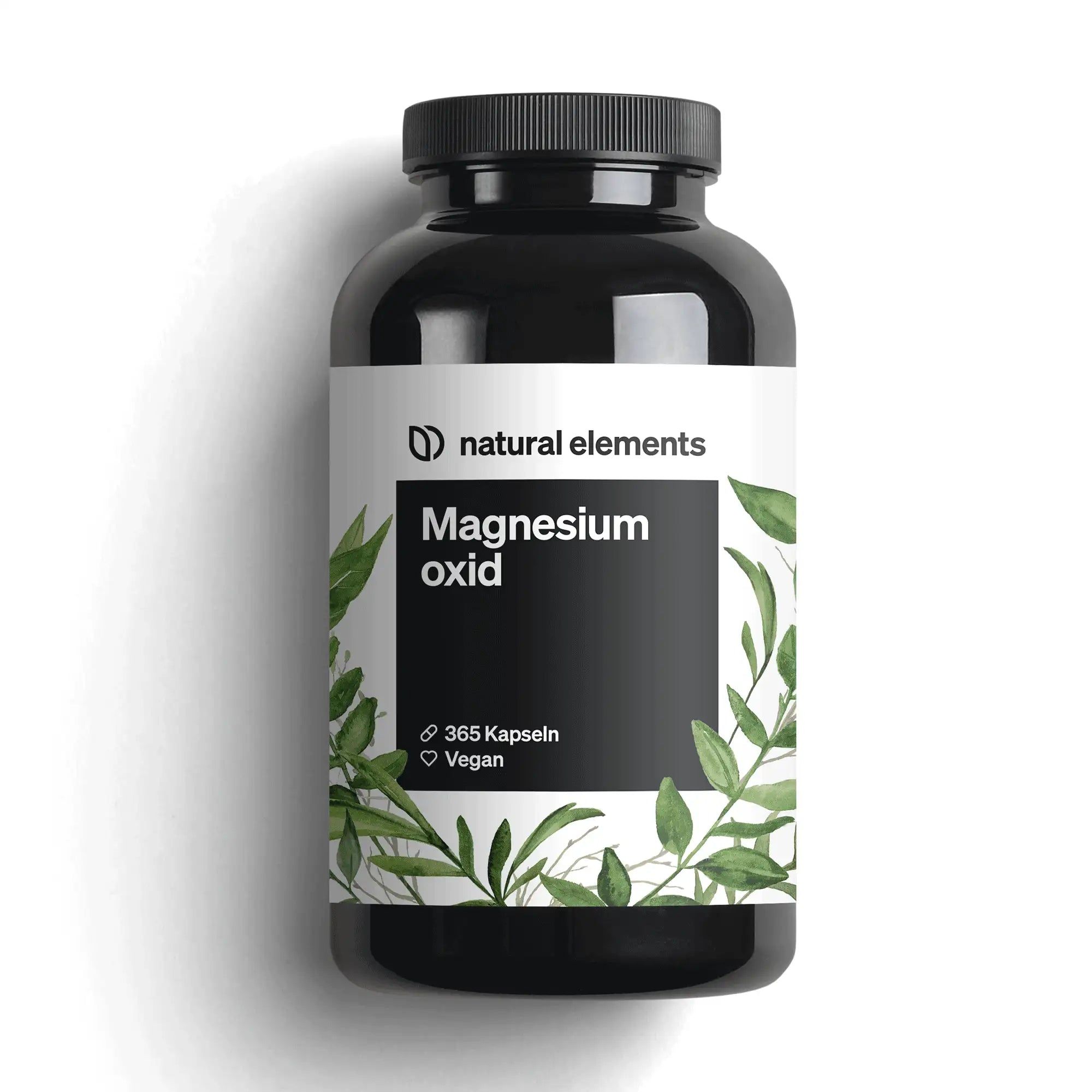 natural elements Magnesium – 365 Capsules (Year's Supply) – 667mg, 400mg elemental magnesium/capsule 278 g