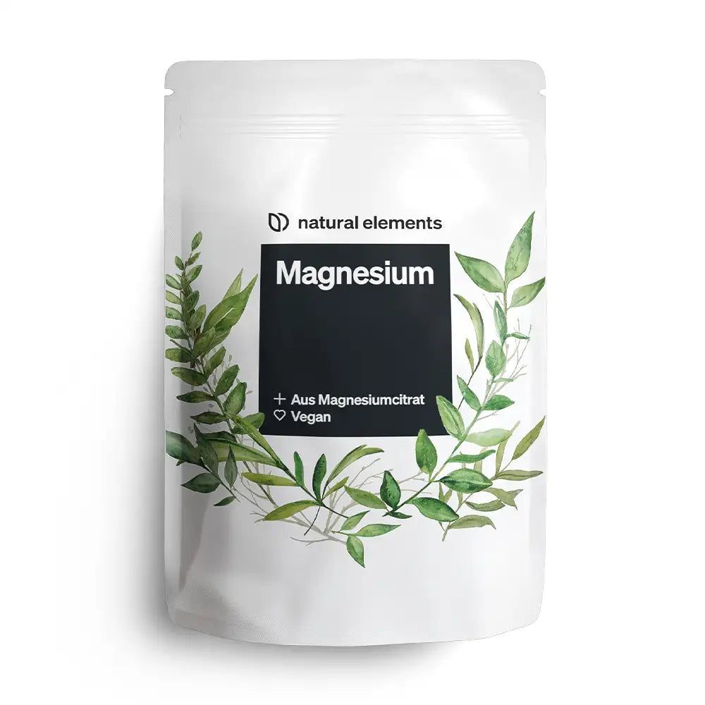 natural elements Magnesium Powder – 200 g Trimagnesium Dicitrate – 3-month supply