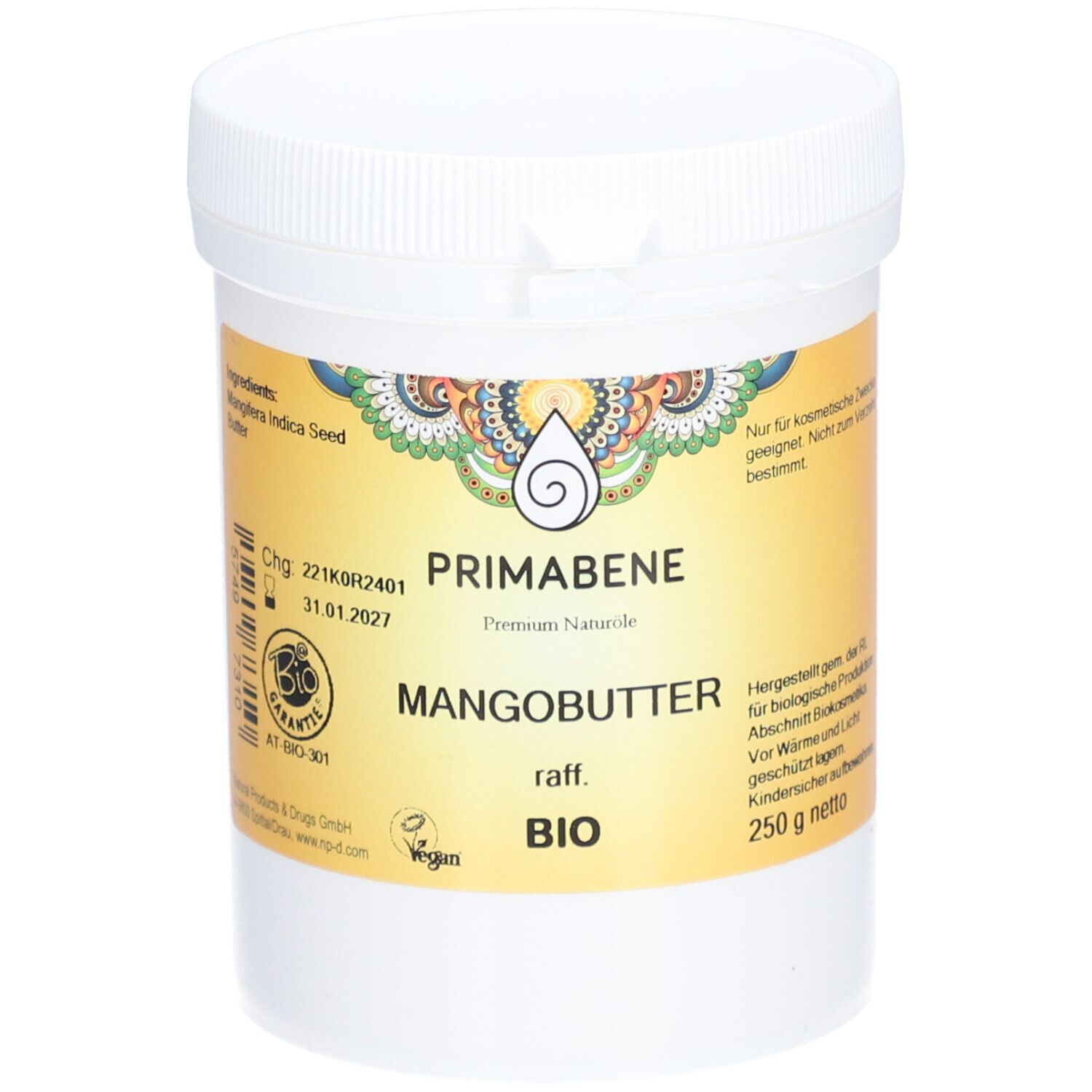 natural elements NATURAL PRODUCTS MANGOBUTTER RAFF NPD PRI BIO 250 g