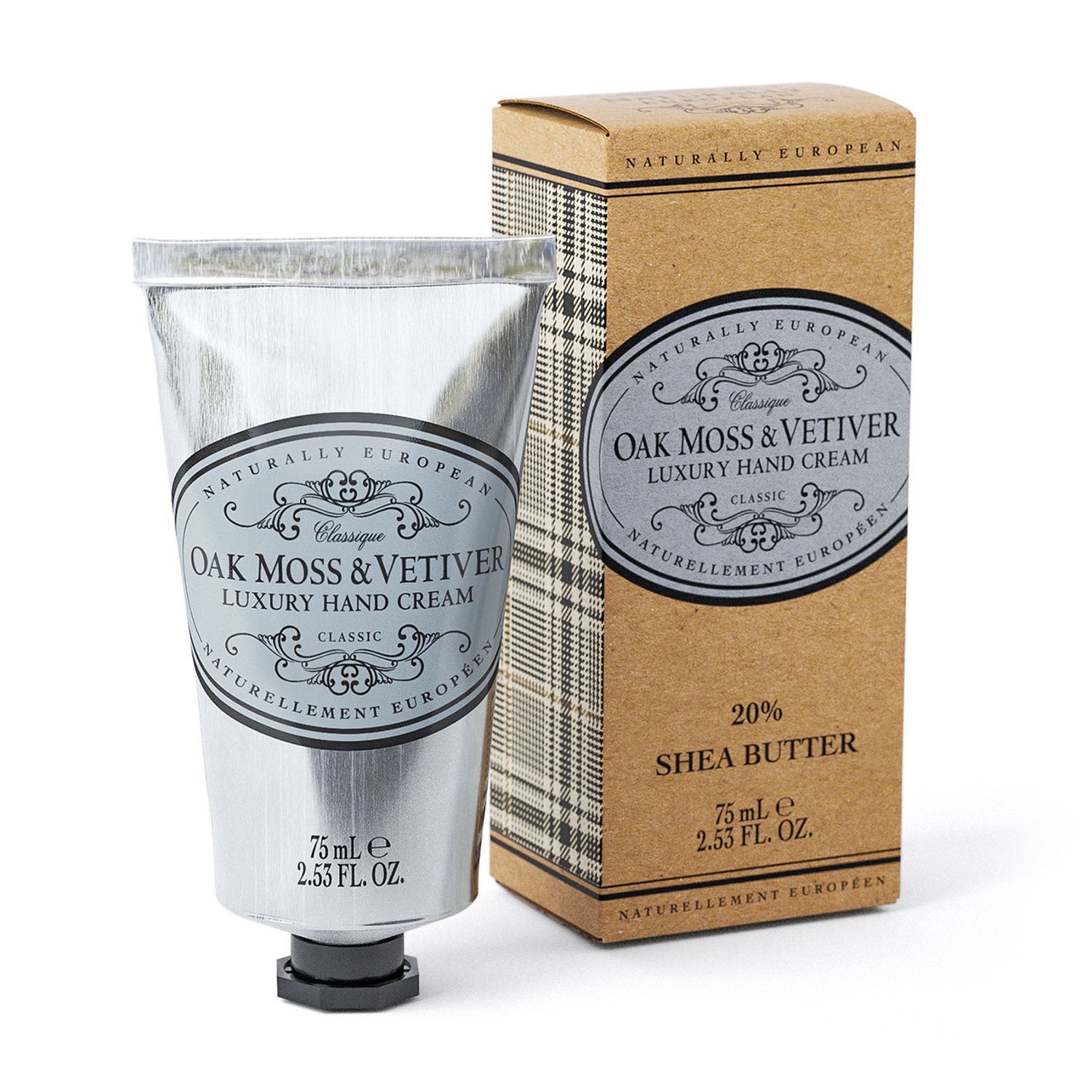 Naturally European Hand Cream Oak Moss & Vetiver with 20% Shea Butter 75 ml