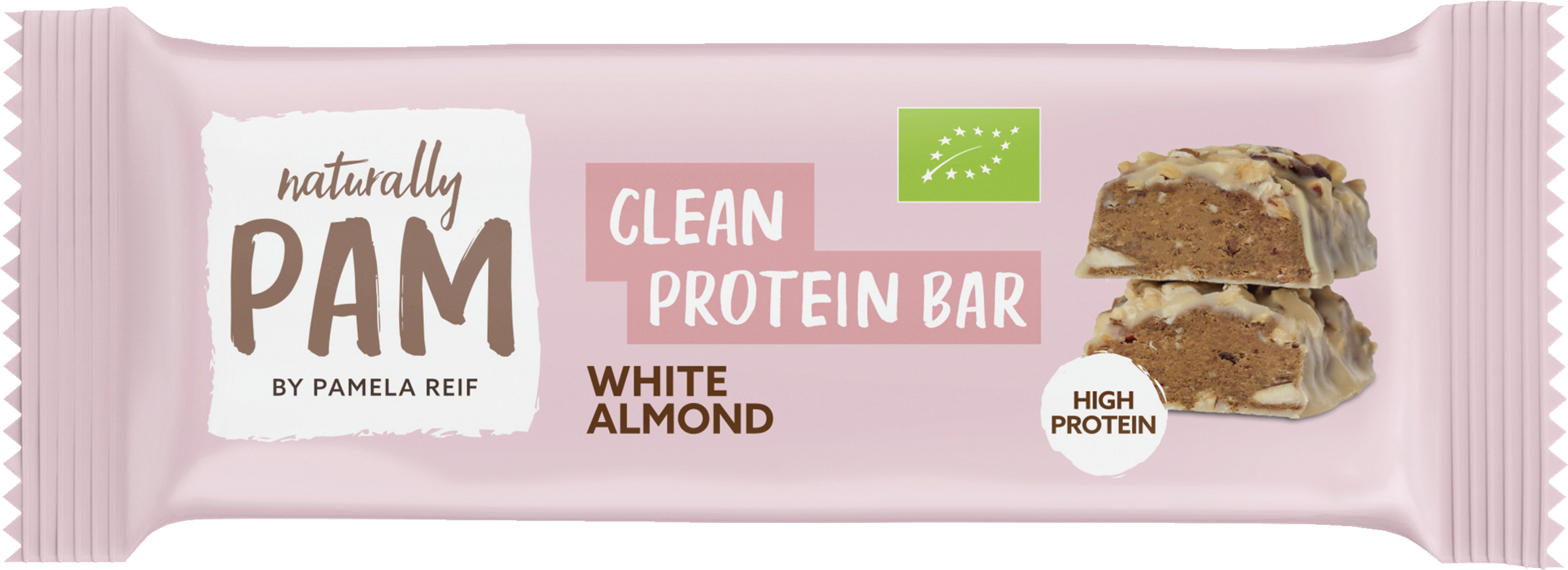 Naturally PAM Bio Clean Protein Bar White Almond 45g