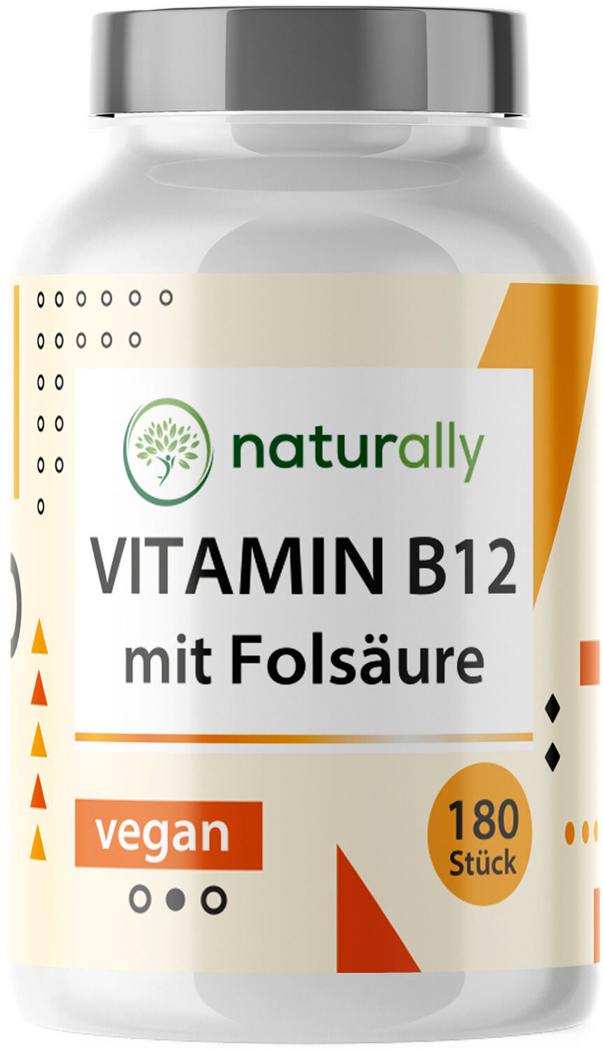 naturally Vitamin B12 und Folsäure 180 St