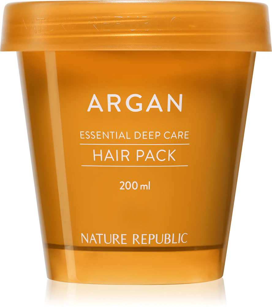 NATURE REPUBLIC Argan Essential Deep Care Hair Pack Moisturizing mask with nourishing effect for damaged hair 200 ml