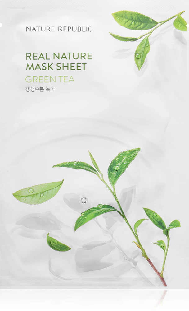 NATURE REPUBLIC Real Nature Green Tea Mask Sheet Moisturizing sheet mask with green tea