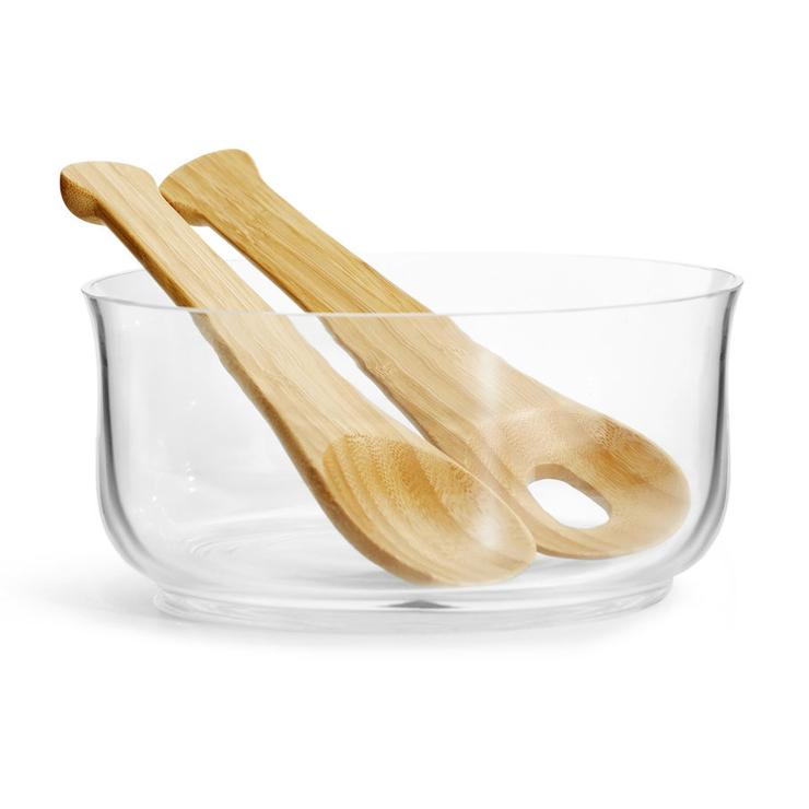 Sagaform Nature Salad Bowl With Bamboo Cutlery
