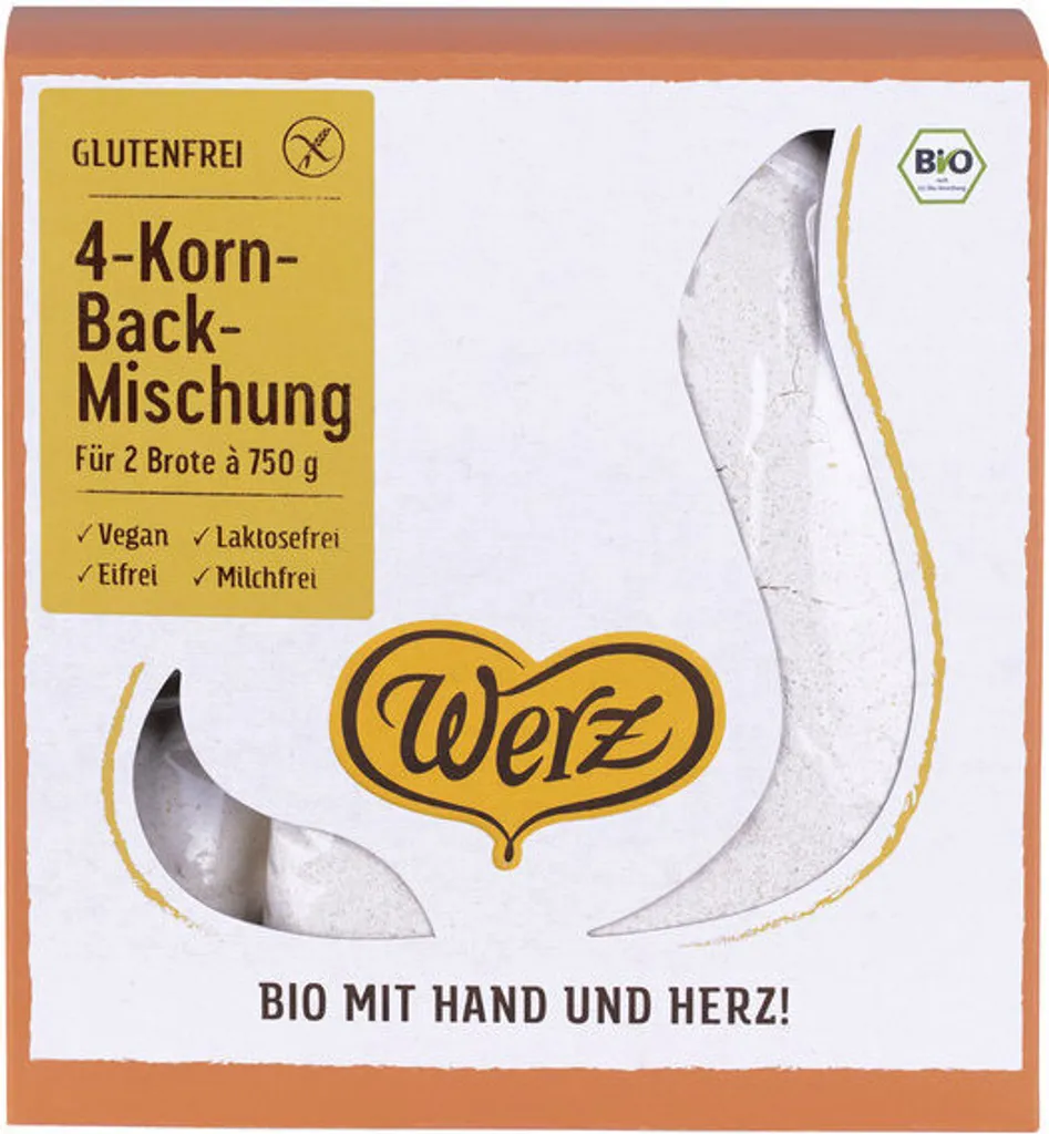 naturkorn mühle Werz Werz natural grain mill - 4-grain wholemeal baking mix, gluten-free - 1000g