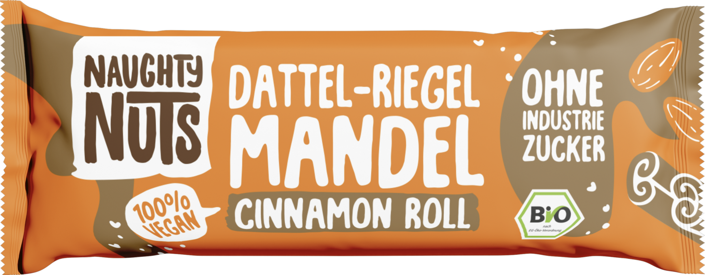 Naughty Nuts Organic Date Bar Cinnamon Roll 30g