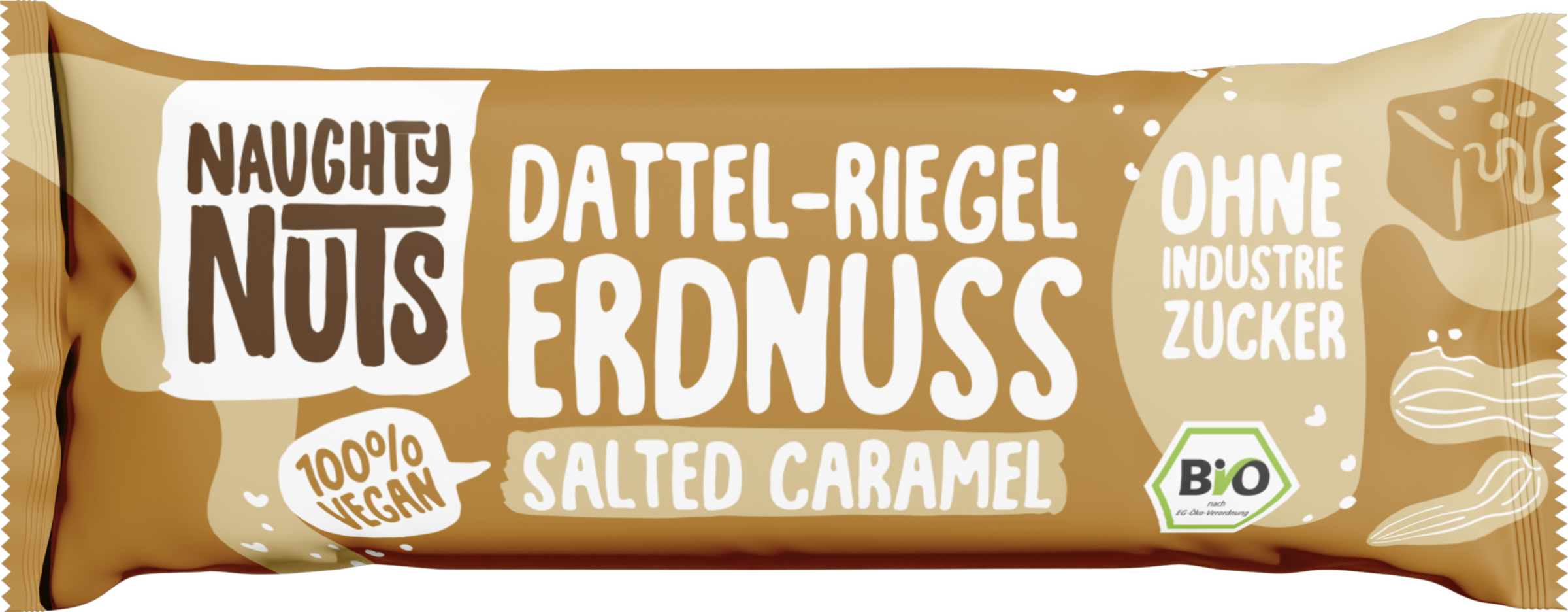 Naughty Nuts Organic Date Bar Peanut Salted Caramel 30g