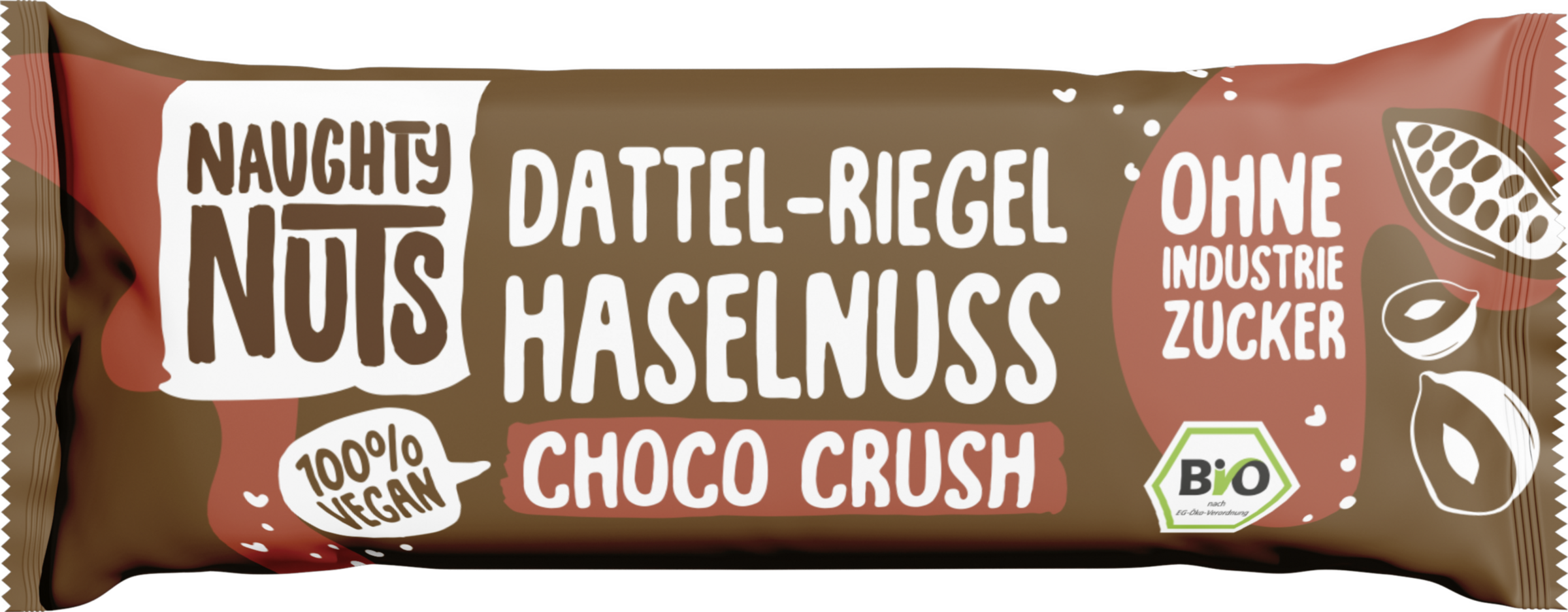 Naughty Nuts Organic Date Bar Hazelnut Choco Crush 30g