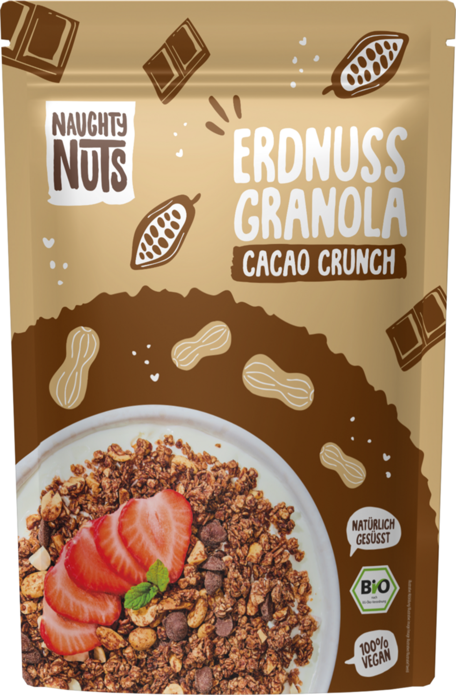 Naughty Nuts Organic Peanut Granola Chocolate 300g