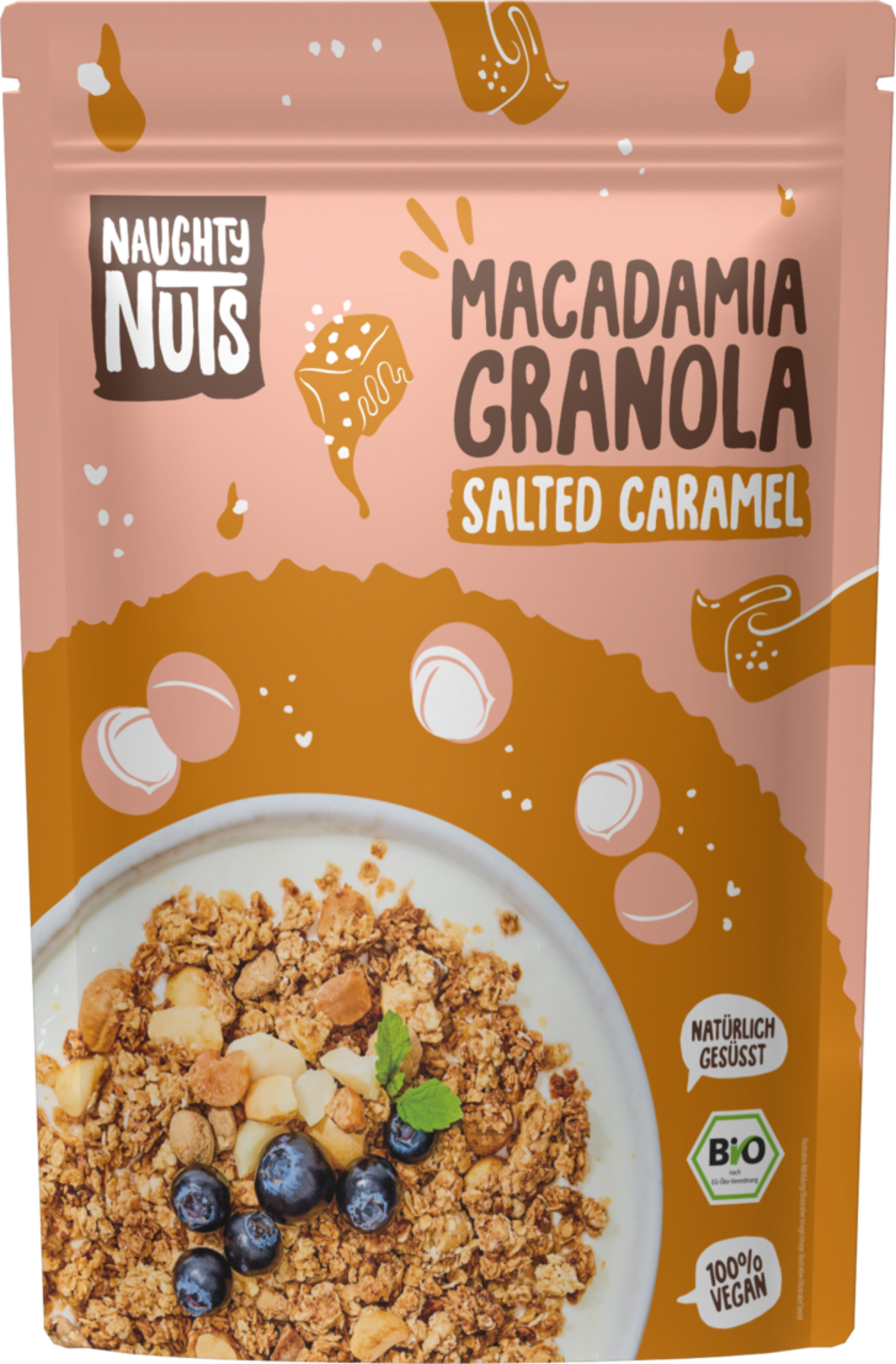 Naughty Nuts Organic Macadamia Granola Salted Caramel 300g