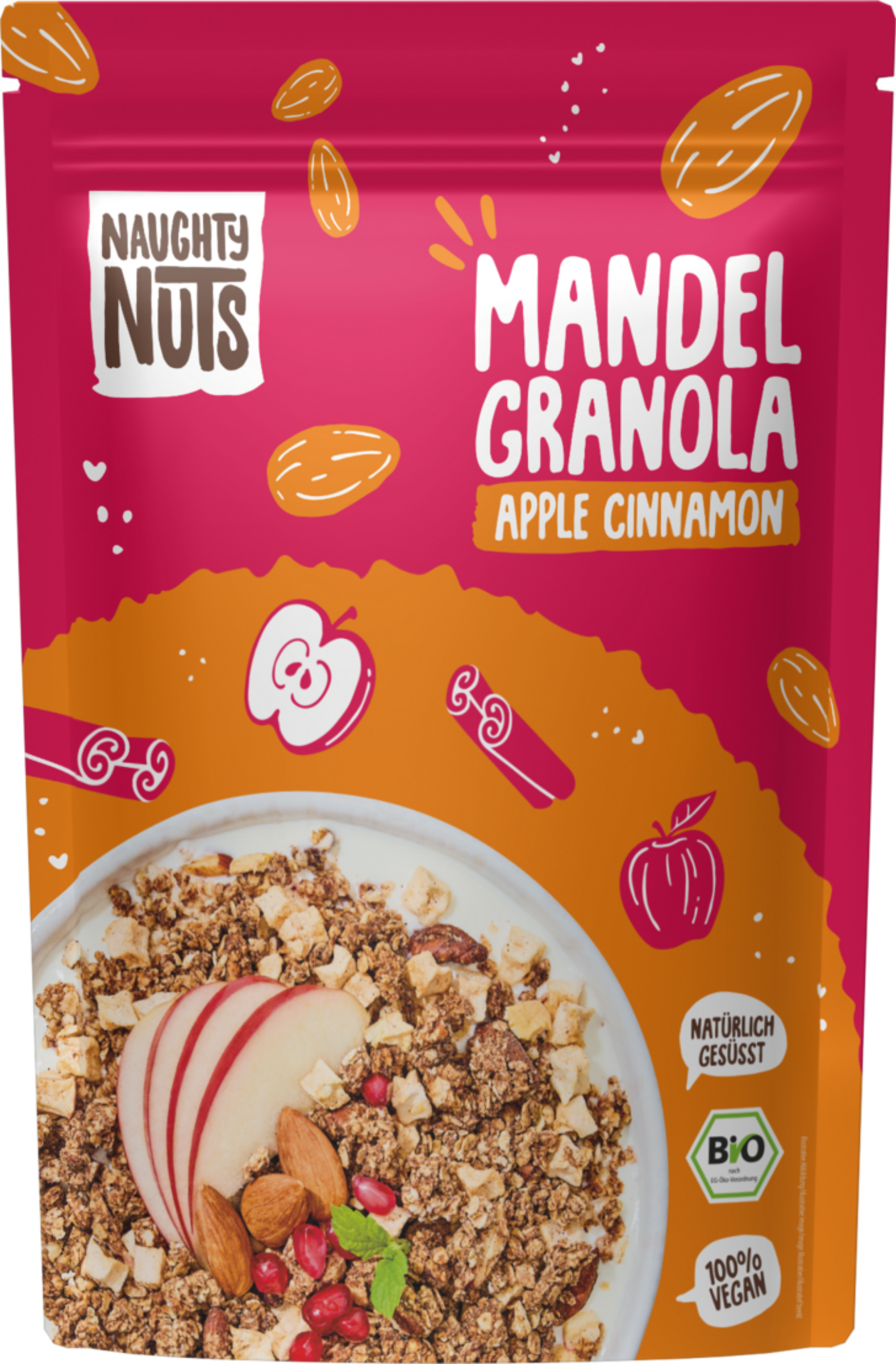 Naughty Nuts Organic Almond Granola Apple Cinnamon 300g