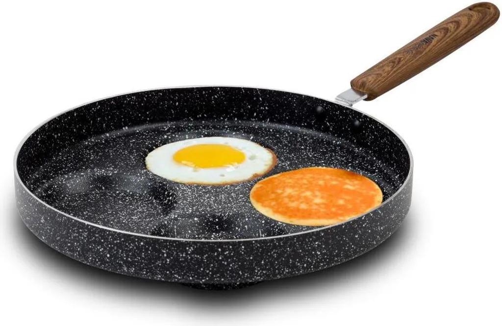 NAVA frying pan / frying pan NATURE with granite coating for fried eggs, pancakes and omelets, 26 cm
