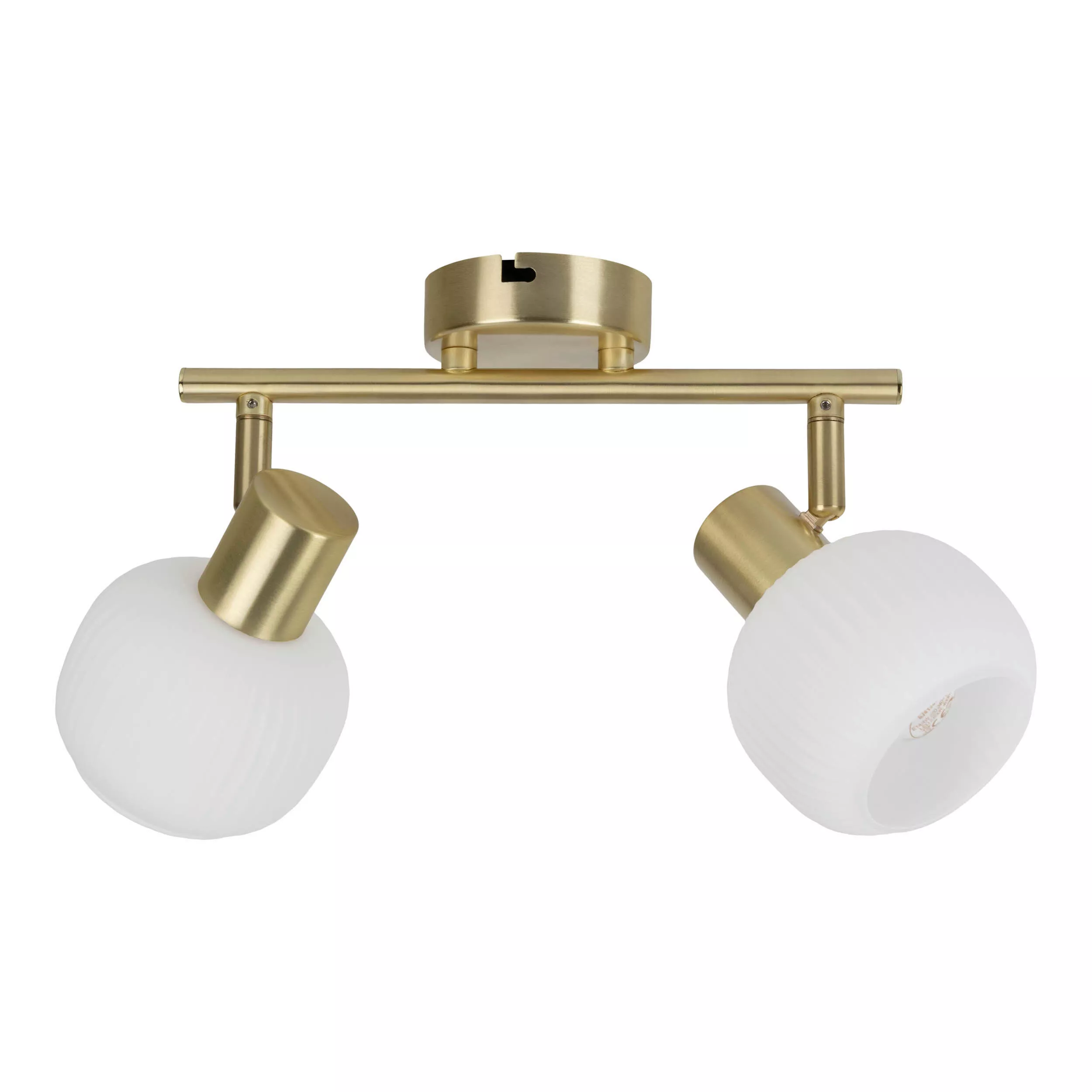Näve ceiling spotlight LEARTA 25/10/18.5 cm, White, brass-colored