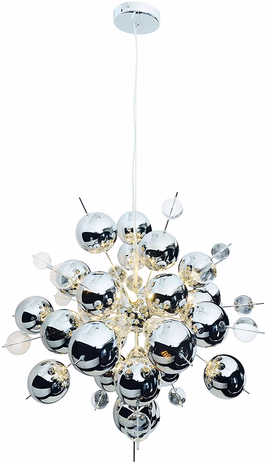 Näve HANGING LAMP EXPLOSION 65/65/150 cm, Sure, chrome-colored