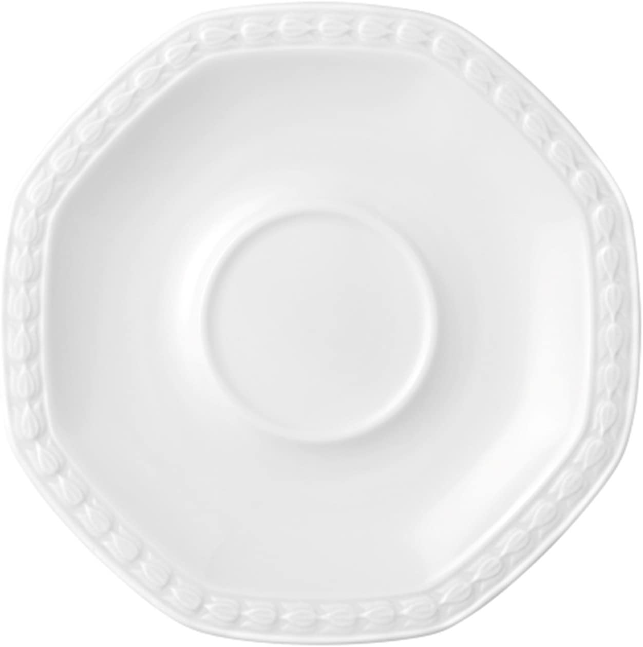 Seltmann GmbH Seltmann Weiden Andrea White Plain 14.5 cm Saucer for Coffee Cup 210 ml/Pack of 1