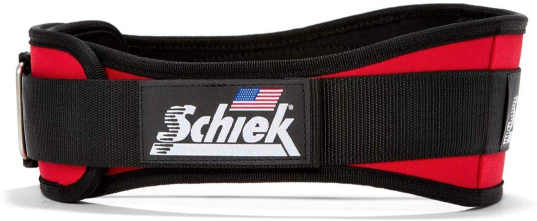 Schiek Weightlifting Belt Nylon – 4 3/4 Inch, Red