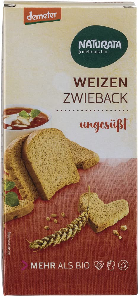 Naturata Bio Weizen-Zwieback, ungesüßt (6 x 150 gr)