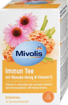 Mivolis Herbal tea immune tea with vitamin C and Manuka honey (14 bags), 28 g