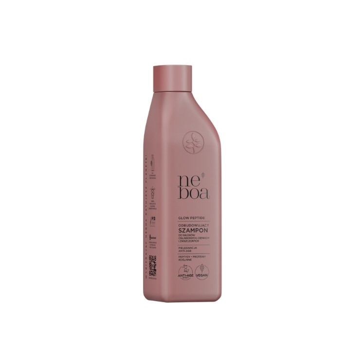 Neboa Glow Peptide Shampoo for weakened, thin and damaged hair, rebuilding, anti-aging care 300 ml
