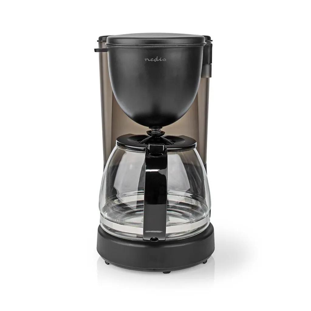 Nedis, Coffee maker with glass carafe 1.25L 750W, Black