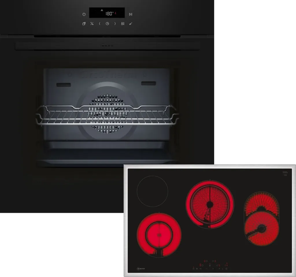 Neff BTX48PB0 Set Oven B2CCJ7AK3 + Glass Ceramic Hob T18SDH9L0