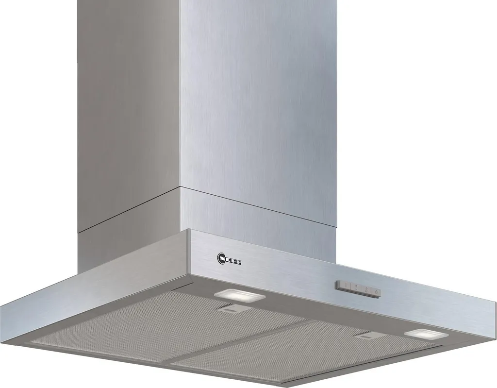 Neff D65BCC2L0, N 50, wall-mounted extractor hood, 60 cm, metal look