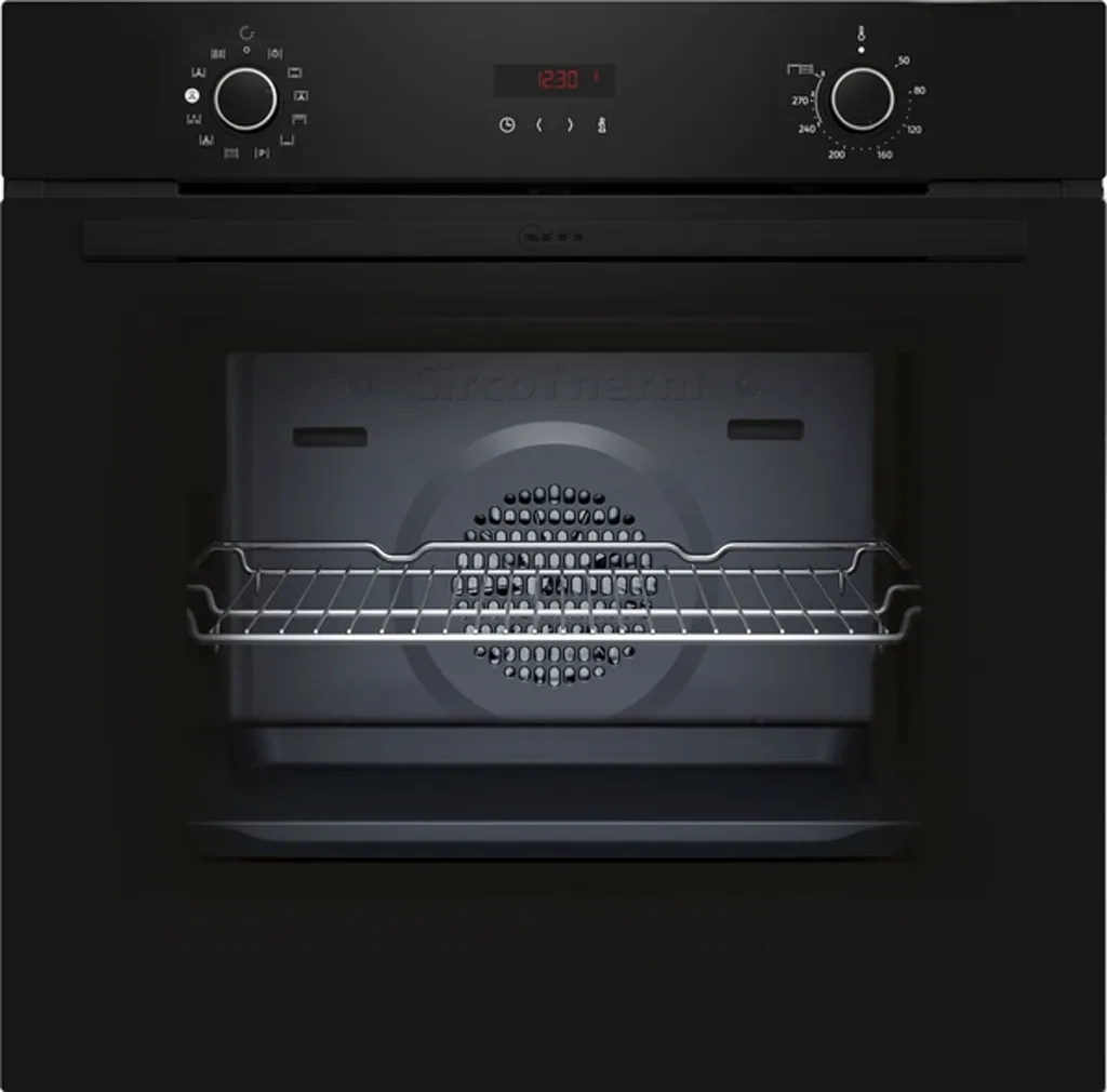Neff N 30, built-in oven with steam assist, 60 x 60 cm, black, B2CVG6AK3