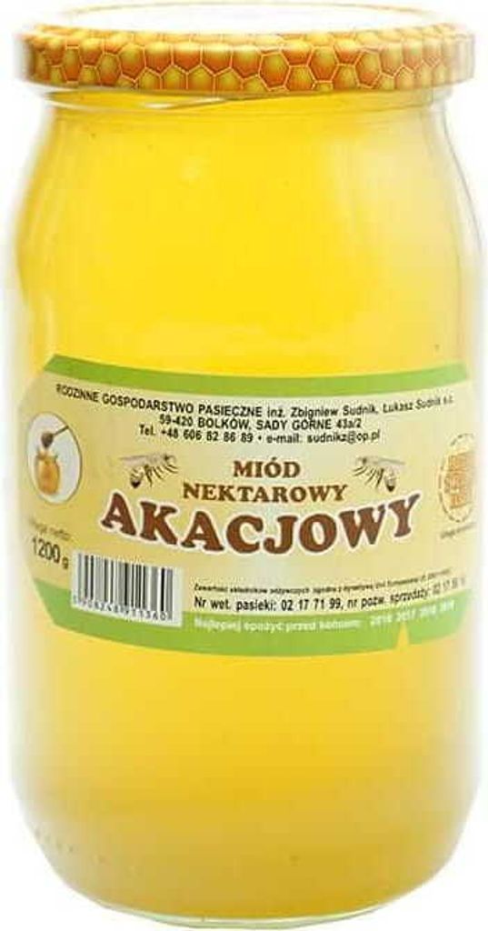 RODZINNE GOSPODARSTWO PASIECZNE SUDNIK Nectar acacia honey 1200g SUDNIK