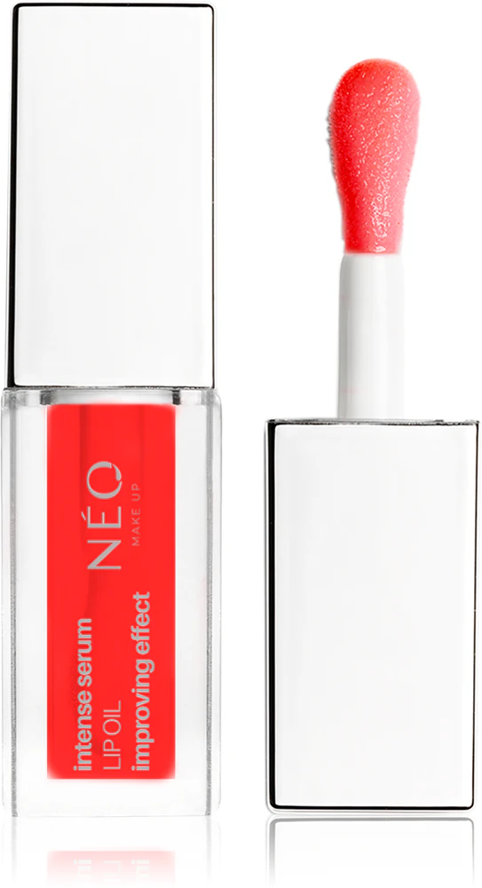NEO MAKE UP Intense Serum Lip Oil nourishing oil for lips Farbton 03 Strawberry 5 ml