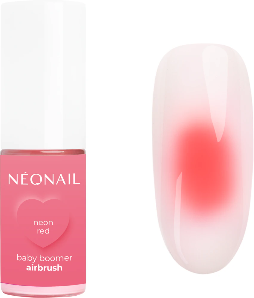 NEONAIL Baby Boomer Airbrush Color Powder for Nails Farbton Neon Red 5 g