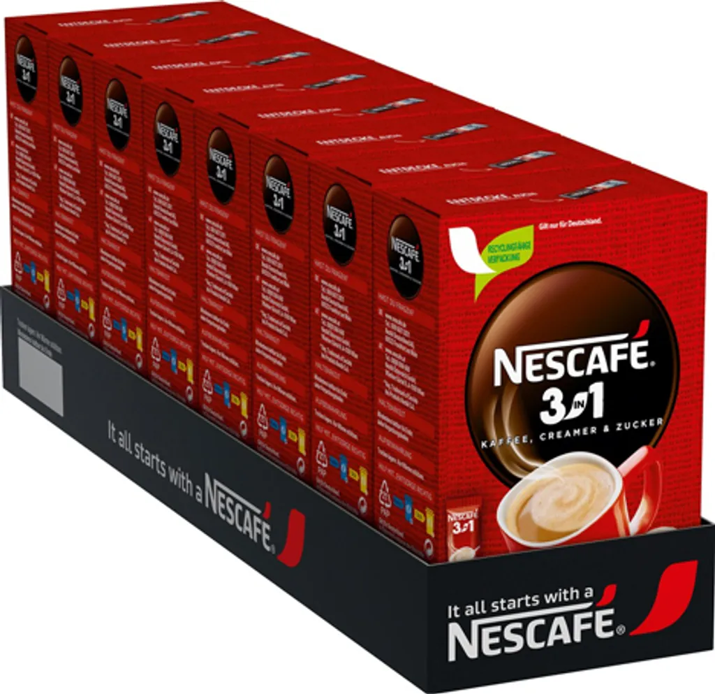 Nestlé Nescafé - Classic 3 in 1 Instant Coffee - 8 x 10 sticks