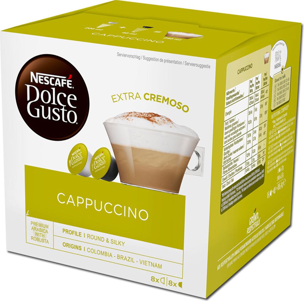 Nestlé Nescafe Dolce Gusto Cappuccino Aroma sealed capsules 186g