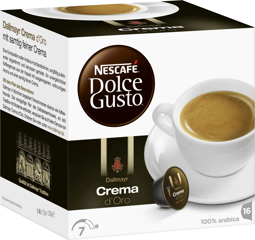 Nescafé Dolce Gusto Dallmayr Crema d'Oro | 16 coffee capsules 120g
