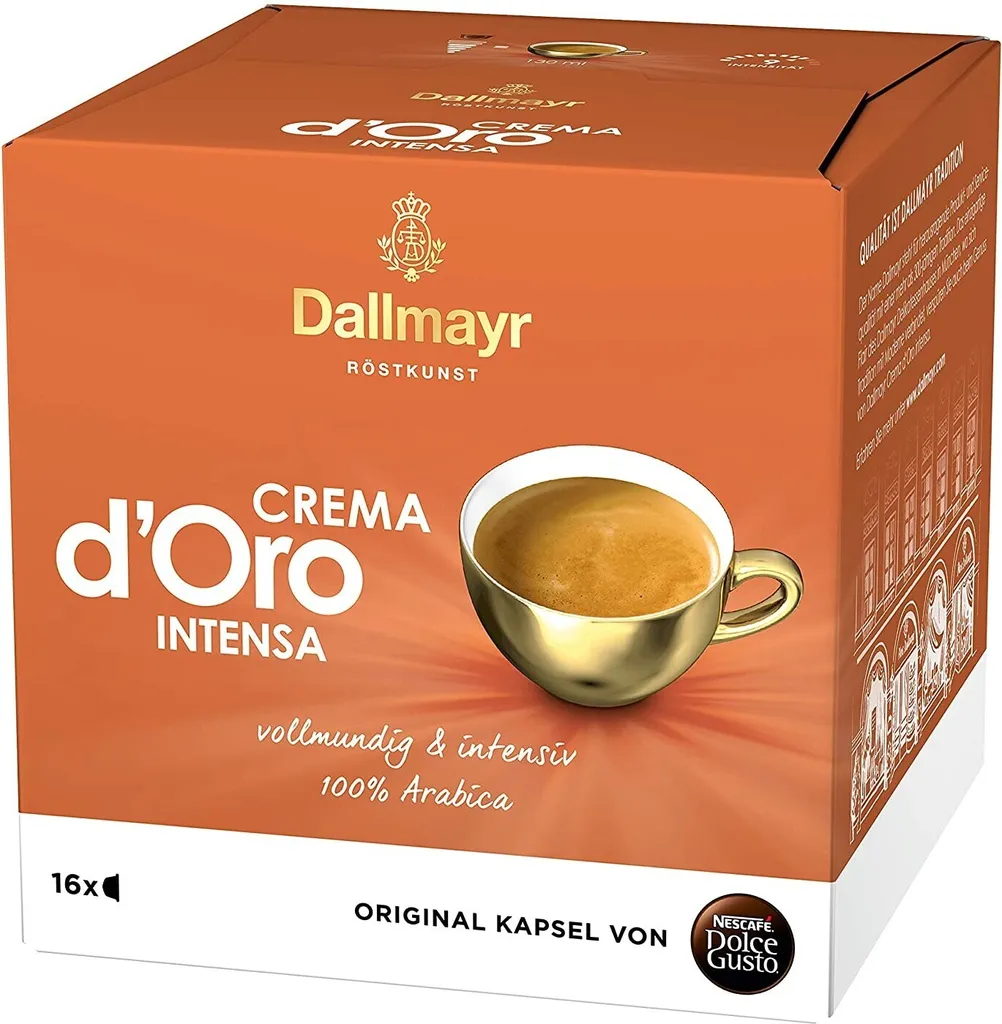 Nescafé Dolce Gusto Dallmayr Crema d'Oro Intensa, coffee capsule, coffee, 16 capsules 200g