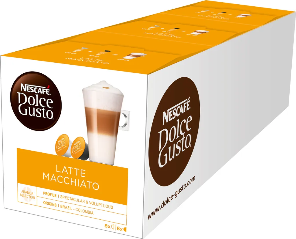 Nestlé Nescafé Dolce Gusto Coffee Capsules, Cappuccino, 3-pack (48 capsules) 600g