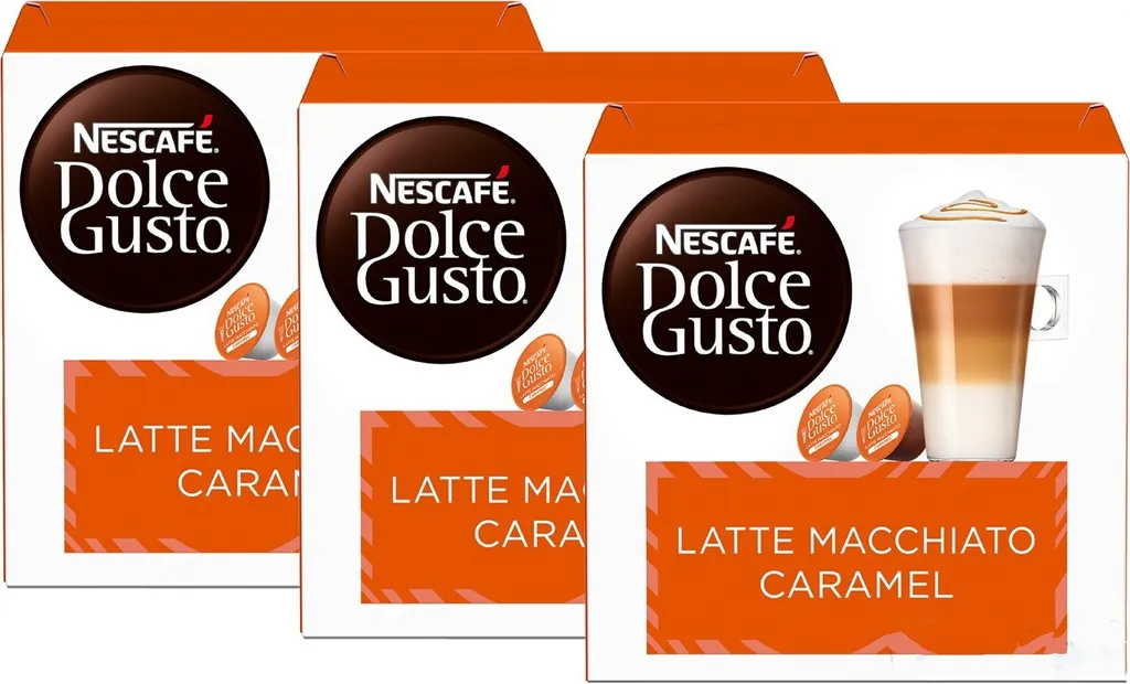 Nestlé Nescafé Dolce Gusto Latte Macchiato Caramel (pack of 3 (3 x 16 capsules))
